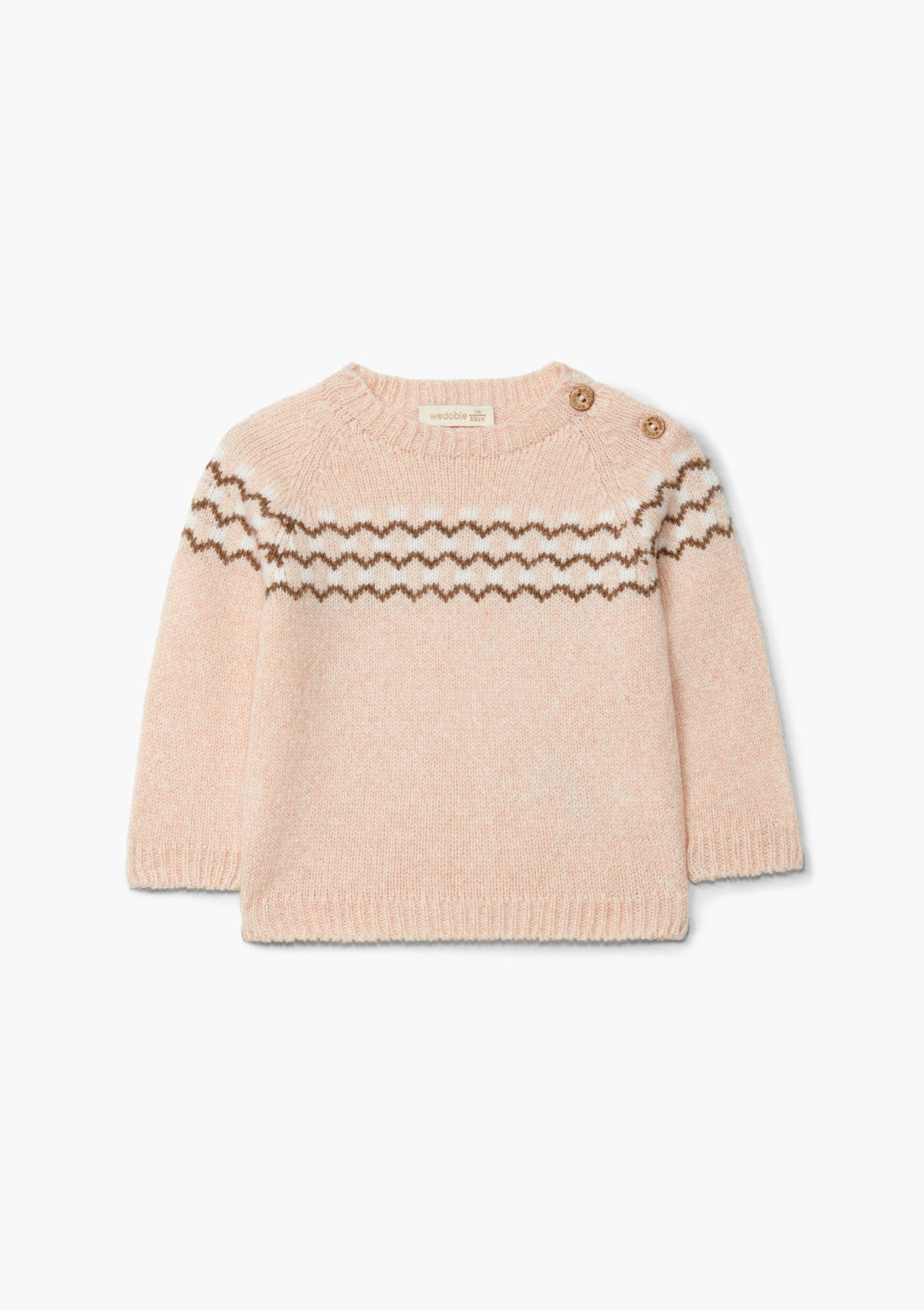 Camisola com jacquard tricotada em lã merino | YOU ARE SO KIND & SWEET - WEDOBLE