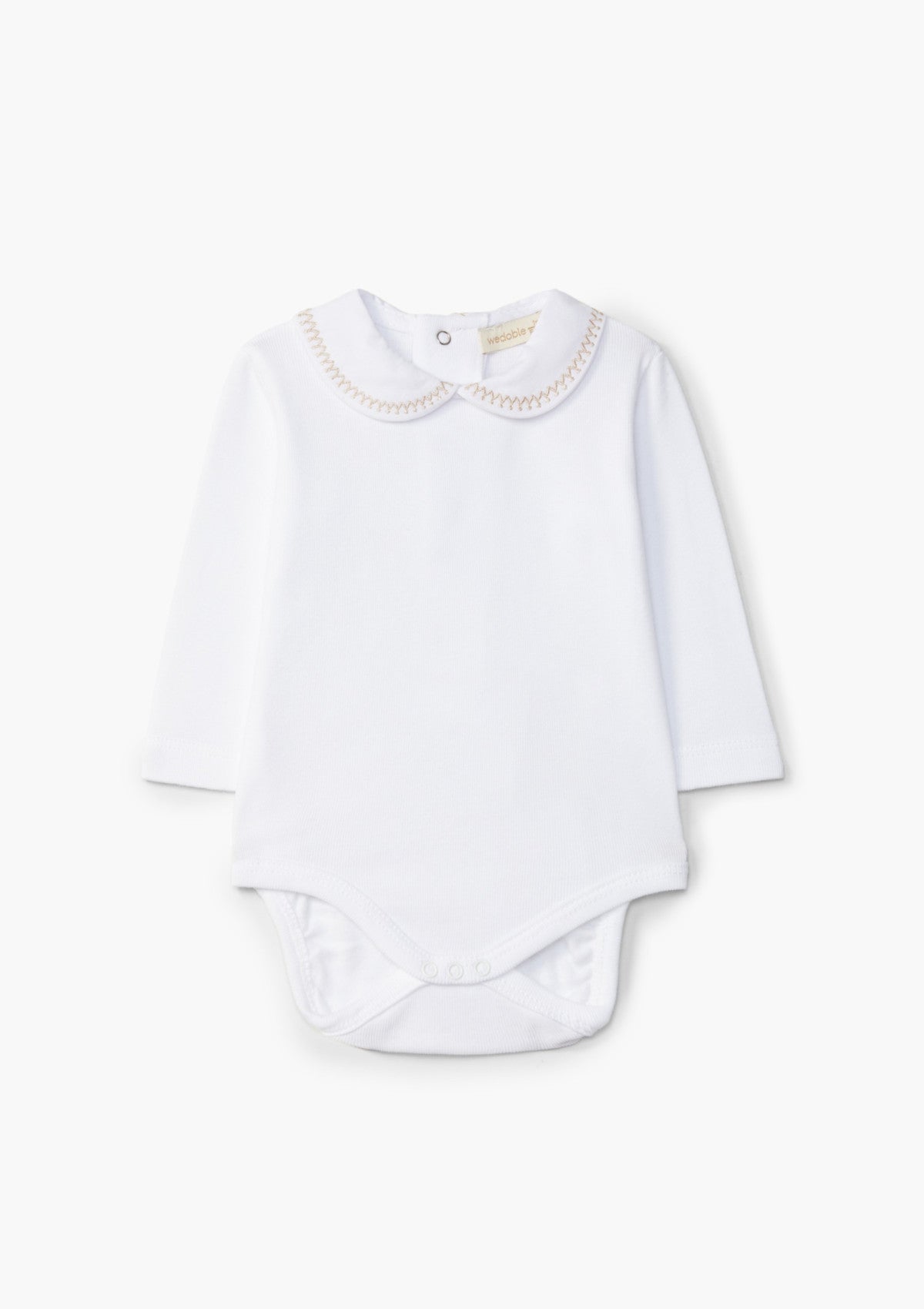 Body de manga comprida com gola redonda | BABY - WEDOBLE