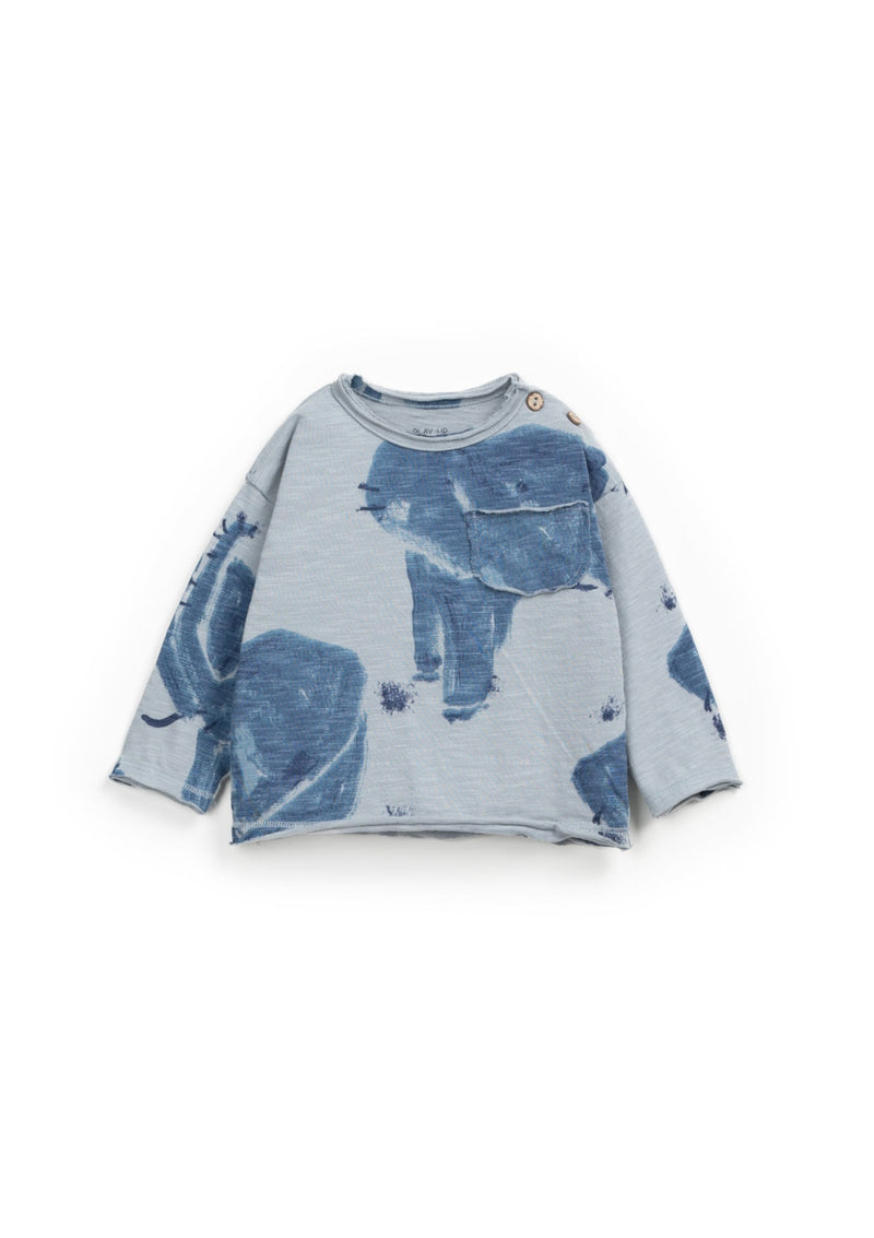 T-shirt in organic cotton with print | Wooden Memories - PLAYUP