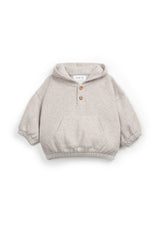 Jersey sweater with kangaroo pocket | Wooden Memories - PLAYUP