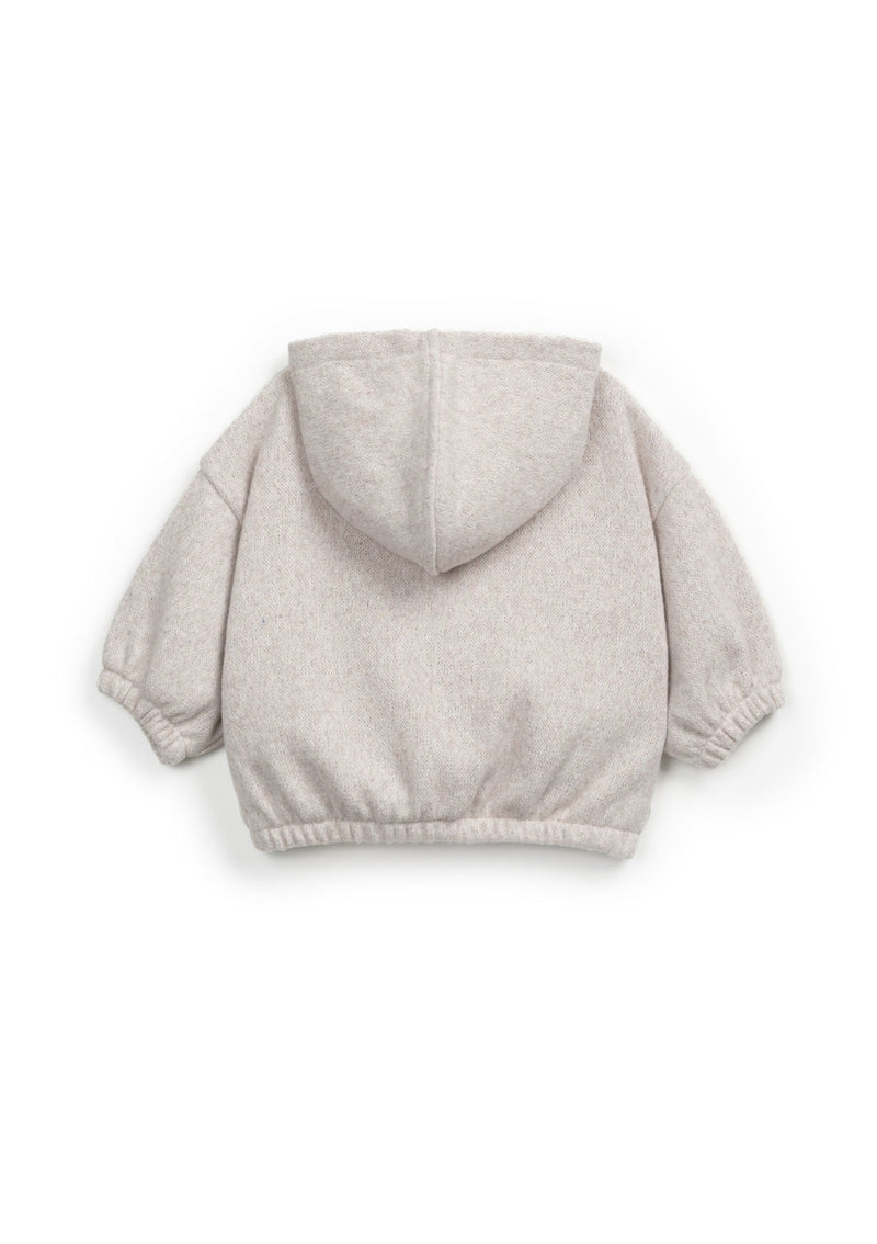 Jersey sweater with kangaroo pocket | Wooden Memories - PLAYUP