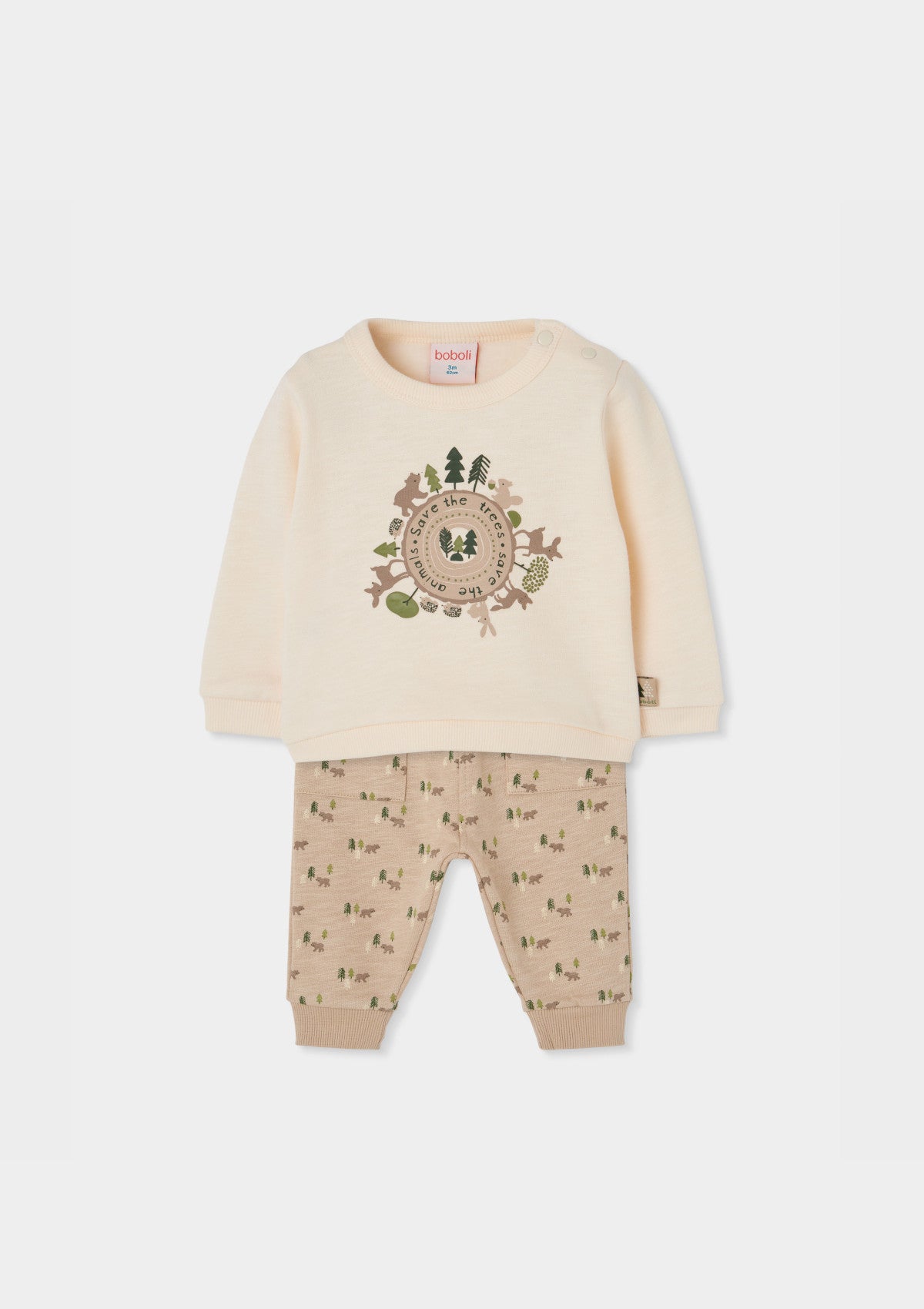 Conjunto com estampa "save the animals" - BOBOLI
