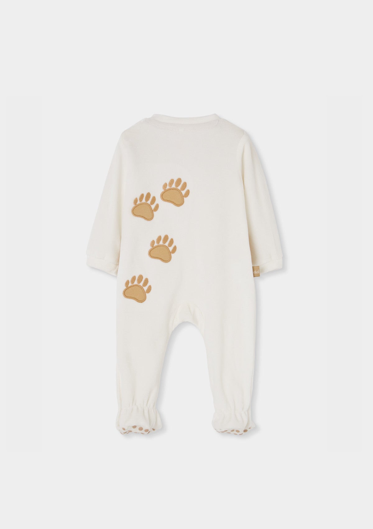Babygrow branco com urso bordado - BOBOLI