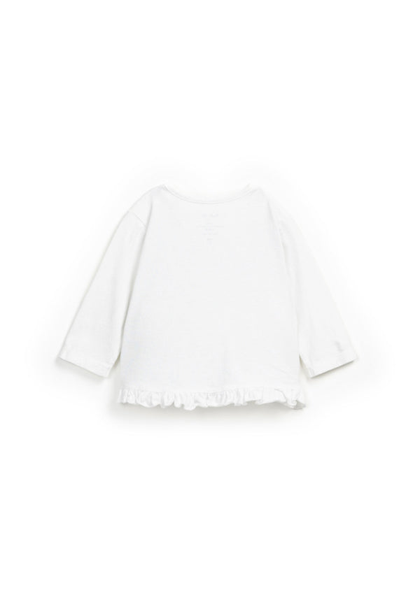 T-shirt with frill insert on the bottom | Wooden Memories - PLAYUP