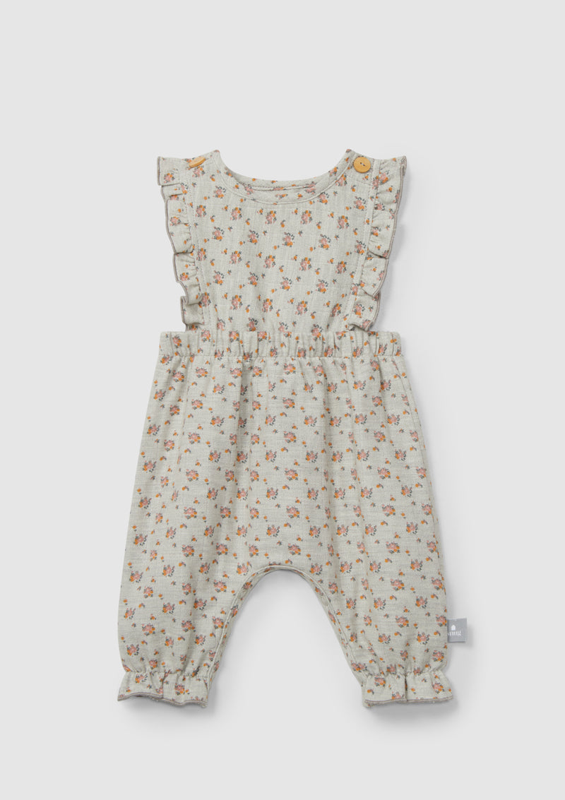 Triple gauze floral dungarees - SNUG