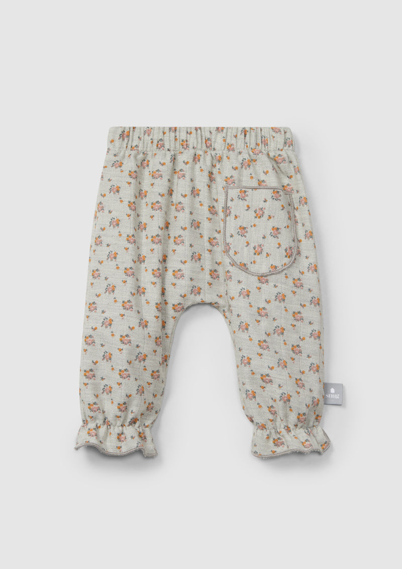 Triple gauze floral pull-up pants - SNUG