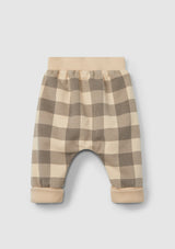 Plaid pull-up pants and decorative drawstring - SNUG