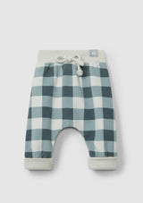 Plaid pull-up pants and decorative drawstring - SNUG