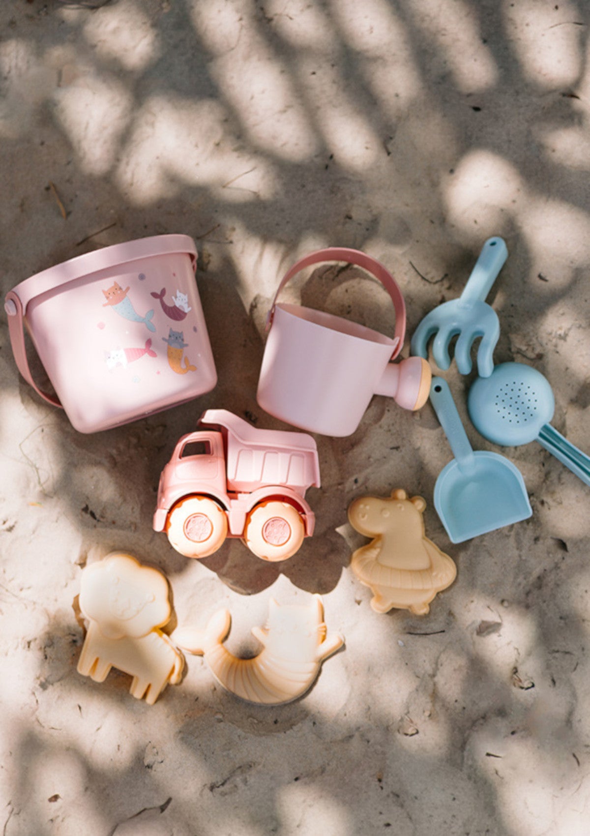 Conjunto de brinquedos de praia com gatos sereias - Monnëka