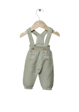 Shoulder straps trousers knitted in organic cotton | BONJOUR CHER BÉBÉ - WEDOBLE