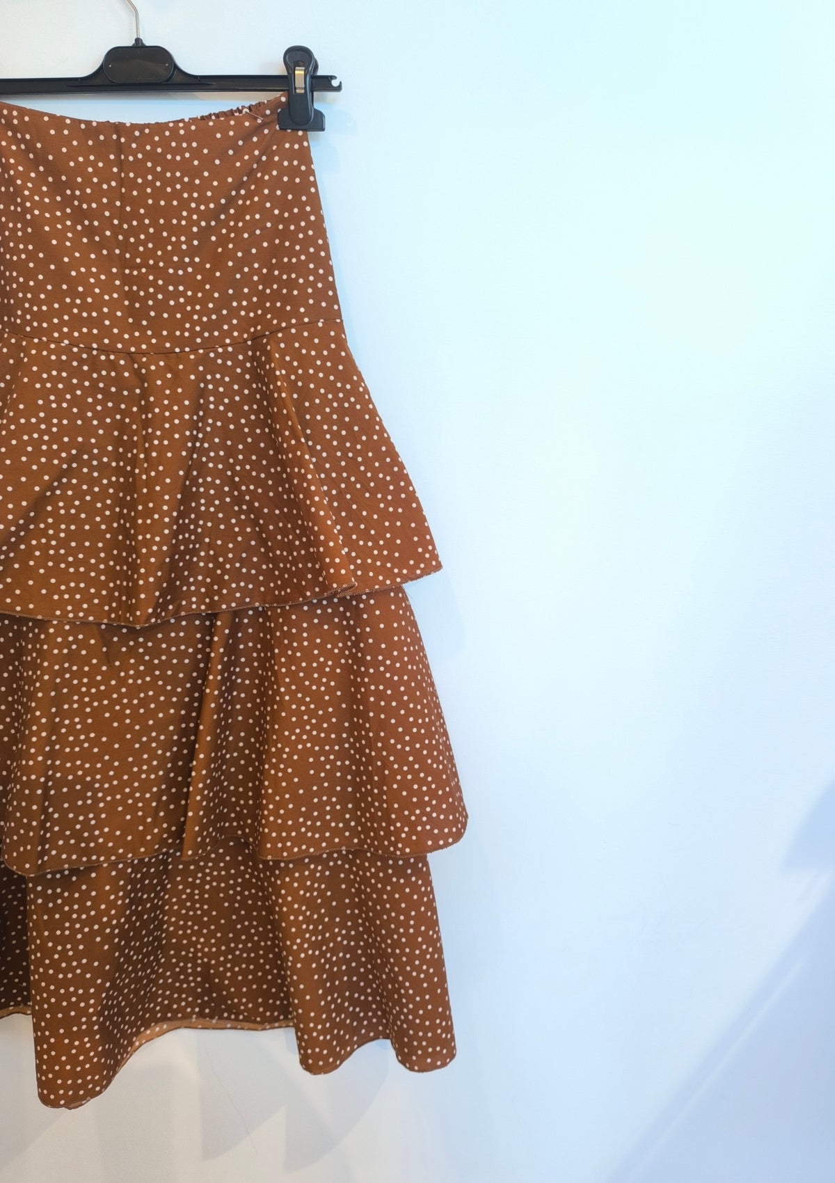 SMALL BROWN POLKA DOT SKIRT - SAYBOHO