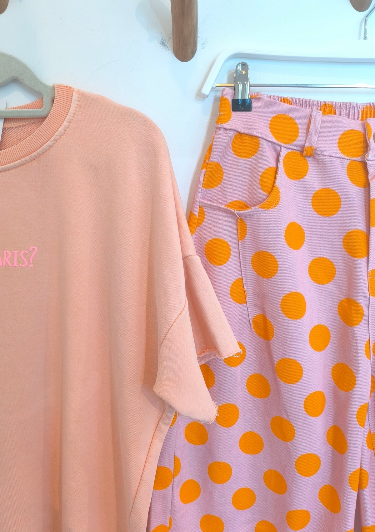 ORANGE POLKA DOT PANTS - SAYBOHO