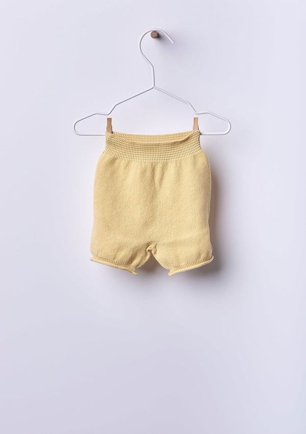 Shorts knitted in organic cotton | SUMMER IN THE VILLAGE - WEDOBLE