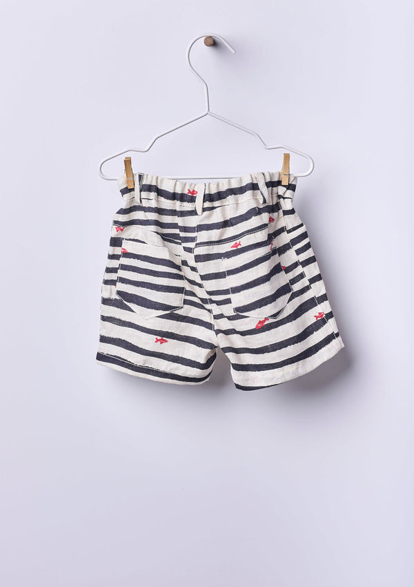 Shorts in linen | NAVY CODE - WEDOBLE