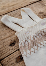 Shoulder straps shortie knitted in organic cotton | MOTHER'S LOVE - WEDOBLE