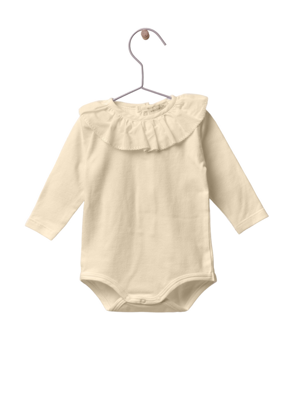 Long-sleeved bodysuit with frill - WEDOBLE