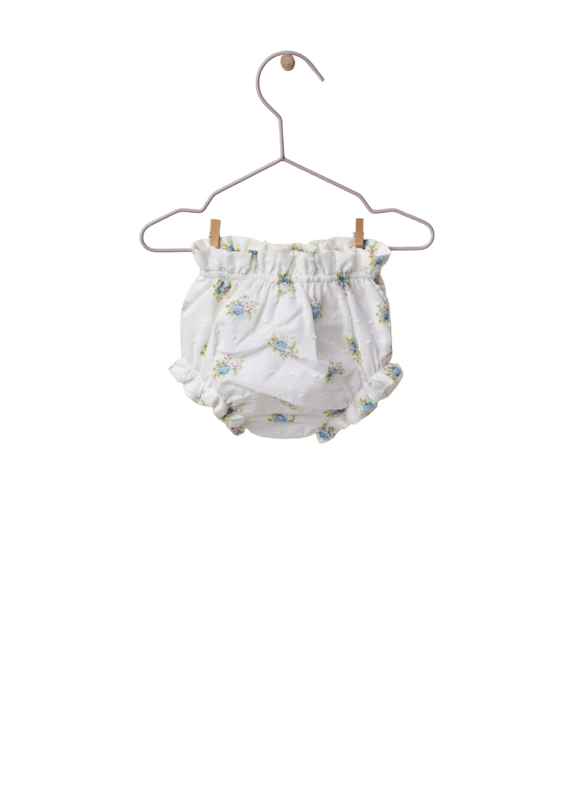 Cotton shorts with flower print | LITTLE LOVE - WEDOBLE