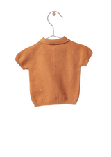 Polo sweater knitted in cotton | NAMIB DESERT - WEDOBLE