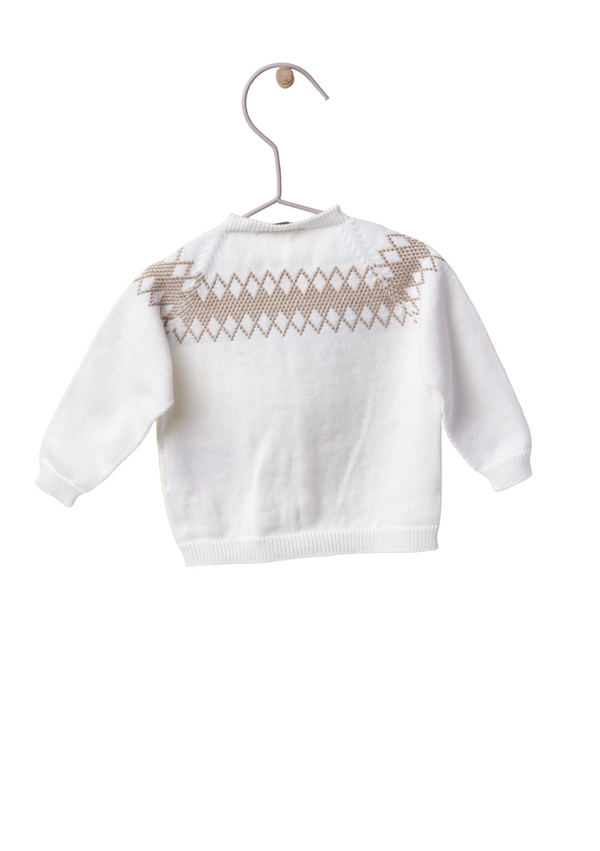 Cardigan knitted in organic cotton | MOTHER'S LOVE - WEDOBLE