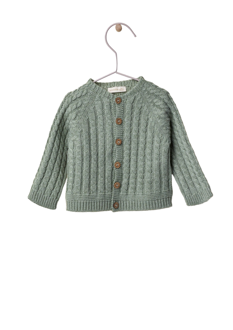 Cardigan knitted in cotton | A GARDEN IN THE FOREST - WEDOBLE