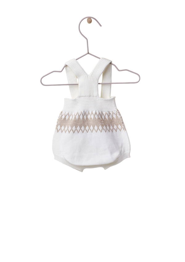 Shoulder straps shortie knitted in organic cotton | MOTHER'S LOVE - WEDOBLE