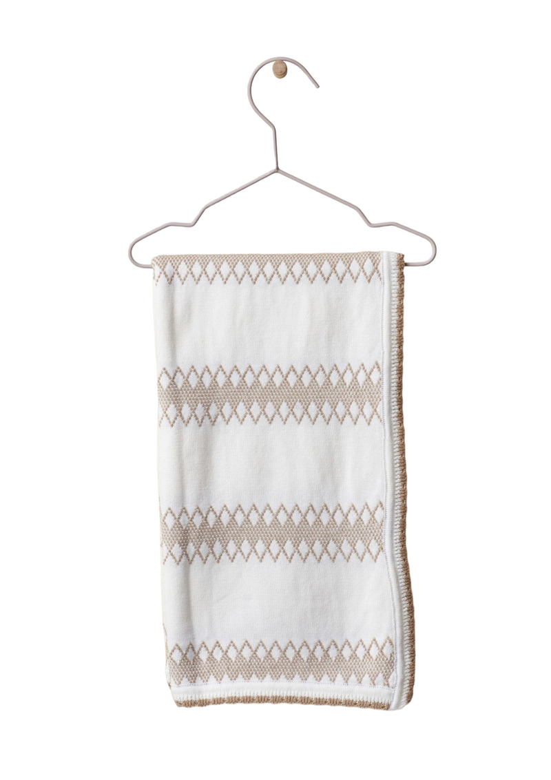 Blanket knitted in organic cotton | MOTHER'S LOVE - WEDOBLE