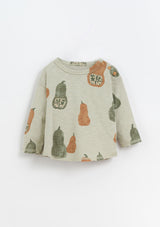 Organic cotton T-shirt in with print | Culinary - PLAYUP