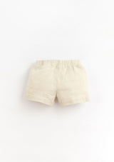 Linen shorts with decorative drawstring | Organic Care - PLAYUP