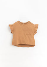 T-shirt in organic cotton with a front pocket | Organic Care - PLAYUP