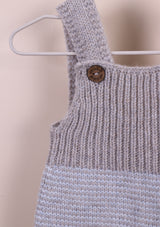 Knitted dungarees with coconut buttons opening | LOVE OF LIFE - WEDOBLE